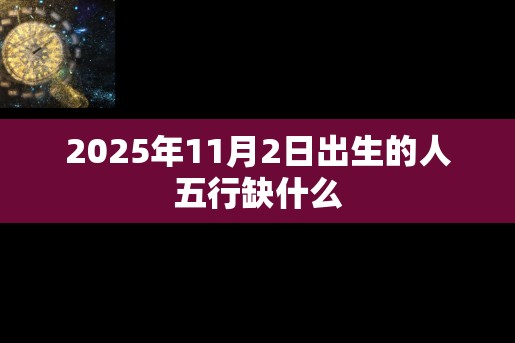 2025年11月2日出生的人五行缺什么