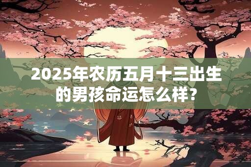 2025年农历五月十三出生的男孩命运怎么样？