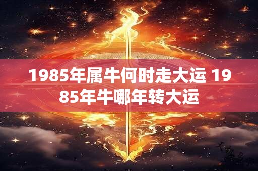 1985年属牛何时走大运 1985年牛哪年转大运