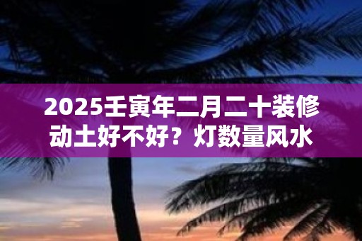 2025壬寅年二月二十装修动土好不好？灯数量风水