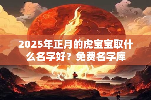 2025年正月的虎宝宝取什么名字好？免费名字库