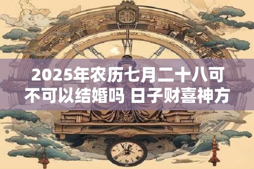 2025年农历七月二十八可不可以结婚吗 日子财喜神方位