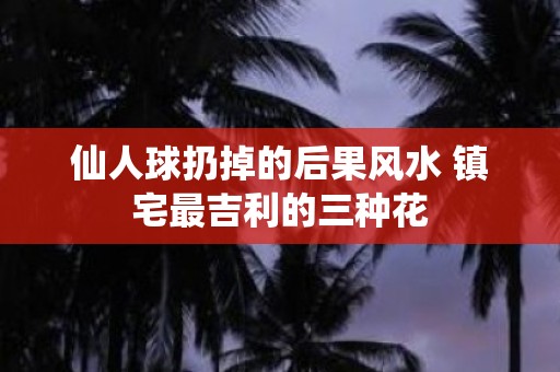 仙人球扔掉的后果风水 镇宅最吉利的三种花