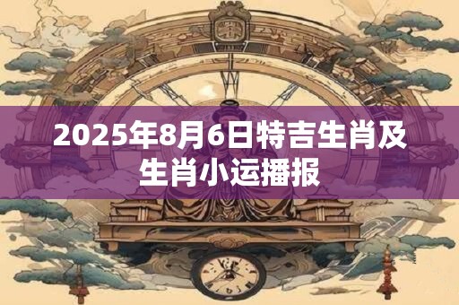 2025年8月6日特吉生肖及生肖小运播报