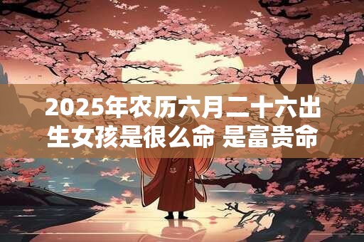 2025年农历六月二十六出生女孩是很么命 是富贵命吗