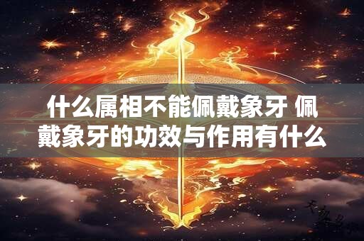 什么属相不能佩戴象牙 佩戴象牙的功效与作用有什么