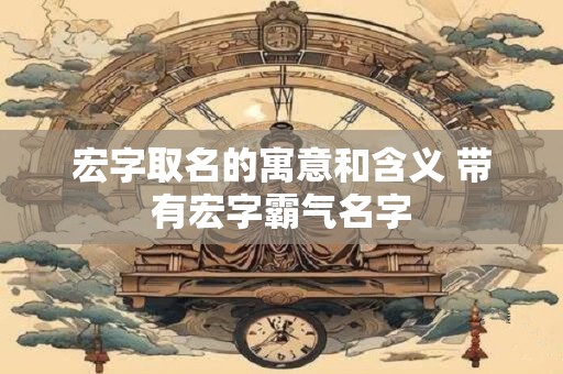 宏字取名的寓意和含义 带有宏字霸气名字