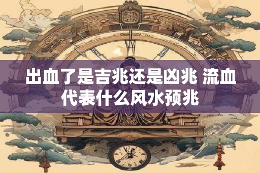 出血了是吉兆还是凶兆 流血代表什么风水预兆