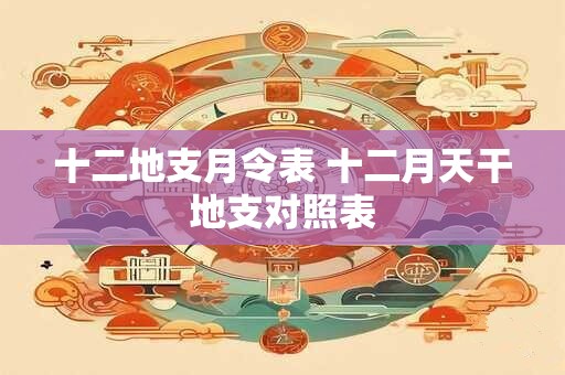 十二地支月令表 十二月天干地支对照表