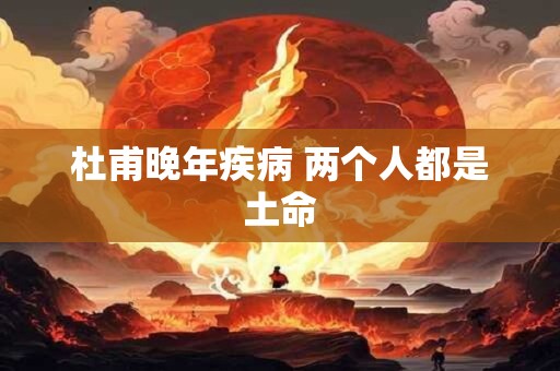 杜甫晚年疾病 两个人都是土命