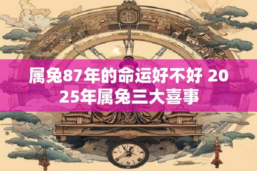 属兔87年的命运好不好 2025年属兔三大喜事