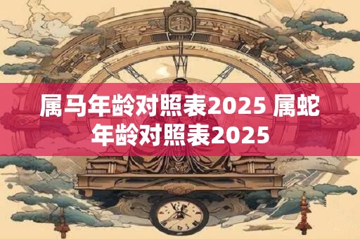 属马年龄对照表2025 属蛇年龄对照表2025