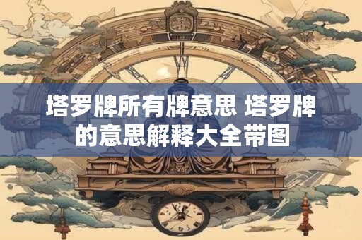 塔罗牌所有牌意思 塔罗牌的意思解释大全带图