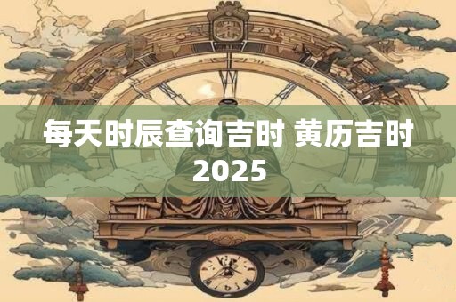 每天时辰查询吉时 黄历吉时2025