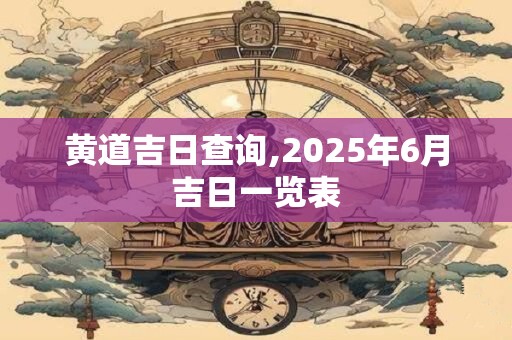 黄道吉日查询,2025年6月吉日一览表