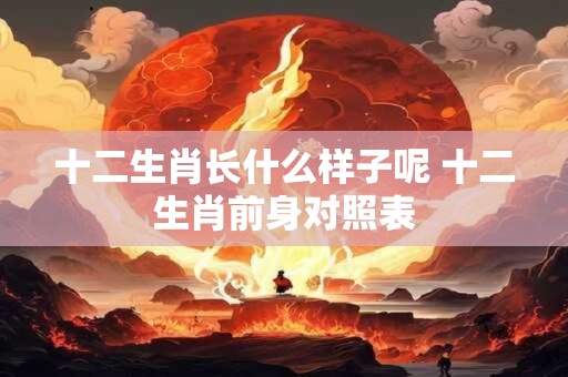 十二生肖长什么样子呢 十二生肖前身对照表