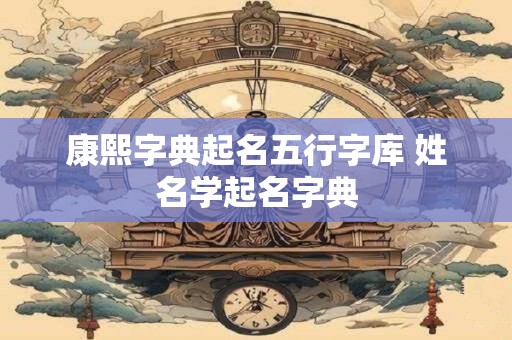 康熙字典起名五行字库 姓名学起名字典