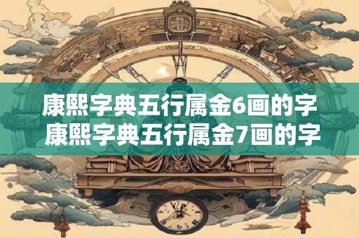 康熙字典五行属金6画的字 康熙字典五行属金7画的字