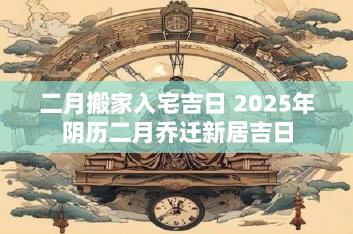 二月搬家入宅吉日 2025年阴历二月乔迁新居吉日