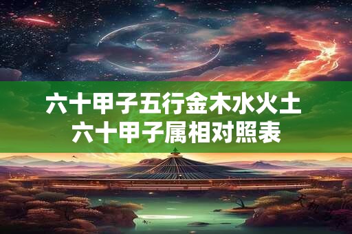 六十甲子五行金木水火土 六十甲子属相对照表